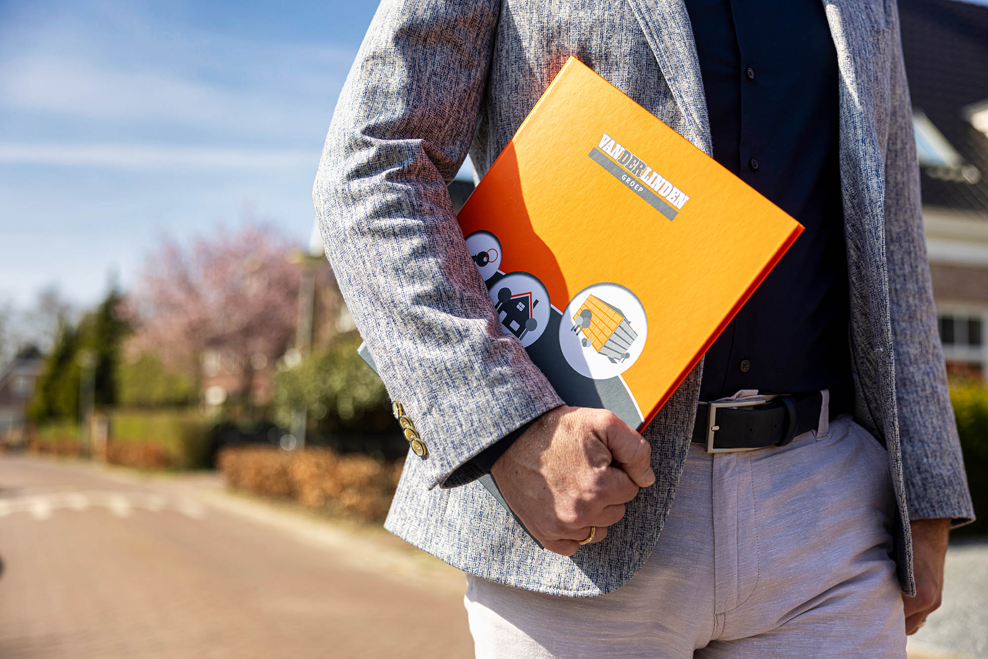 Real estate agent on the road for home appraisal